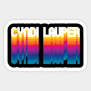 Retro Cyndi Proud Name Personalized Gift Rainbow Style Sticker